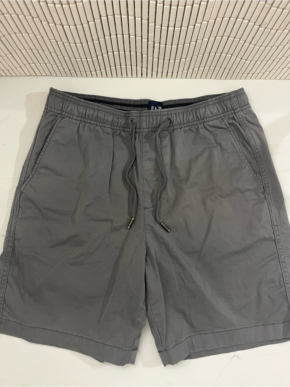 GAP Gray Chino Pull On Shorts with Drawstring